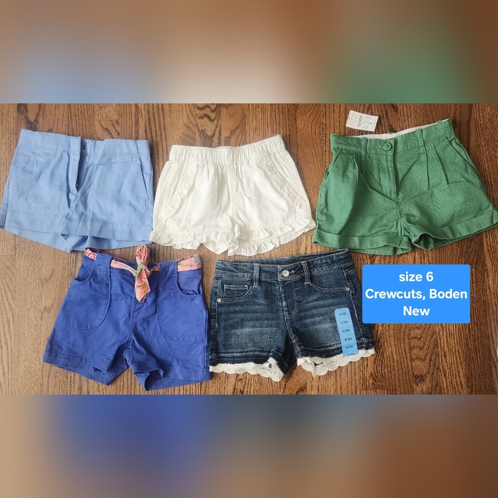 Crewcuts White Ruffle Hem Girls' Shorts